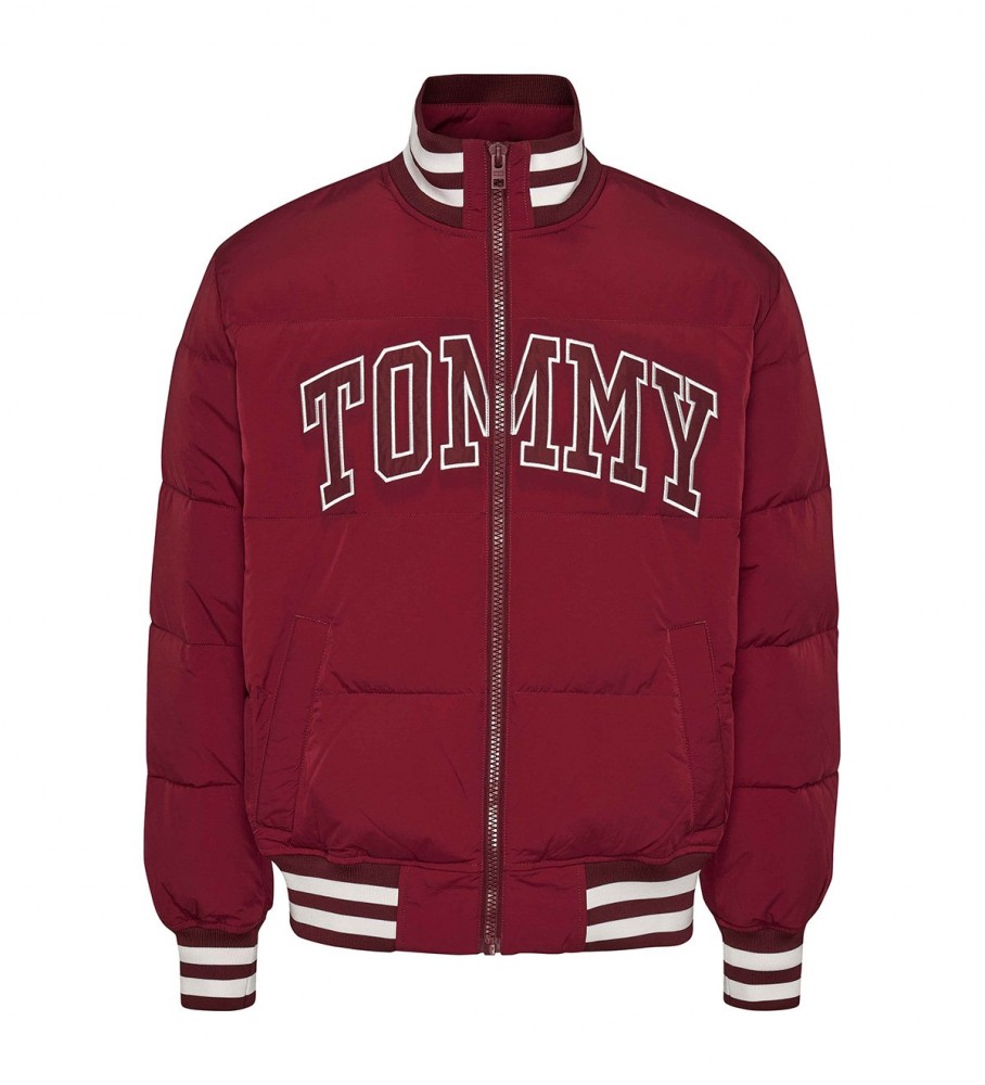 Jaqueta Tommy Jeans Varsity, bordô