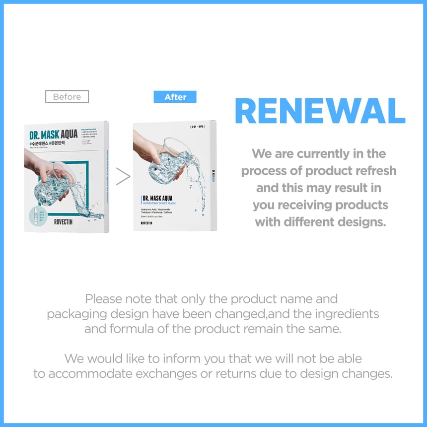 ROVECTIN - Dr. Mask Sheet - 3 soorten