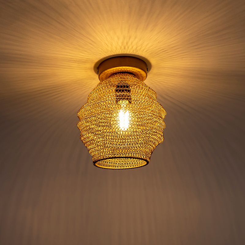 Oosterse plafondlamp goud - Nidum Bene
