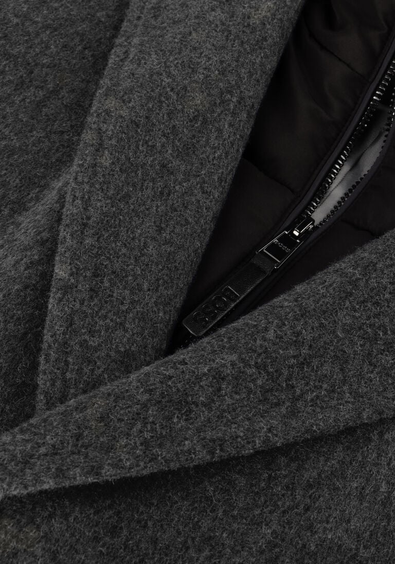 BOSS grijze boss mantel h-hyde-bib-234