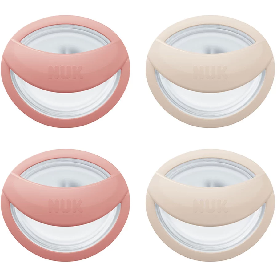 NUK Schnuller MommyFeel, 0-9 Monate, rotbeige 4 Stück