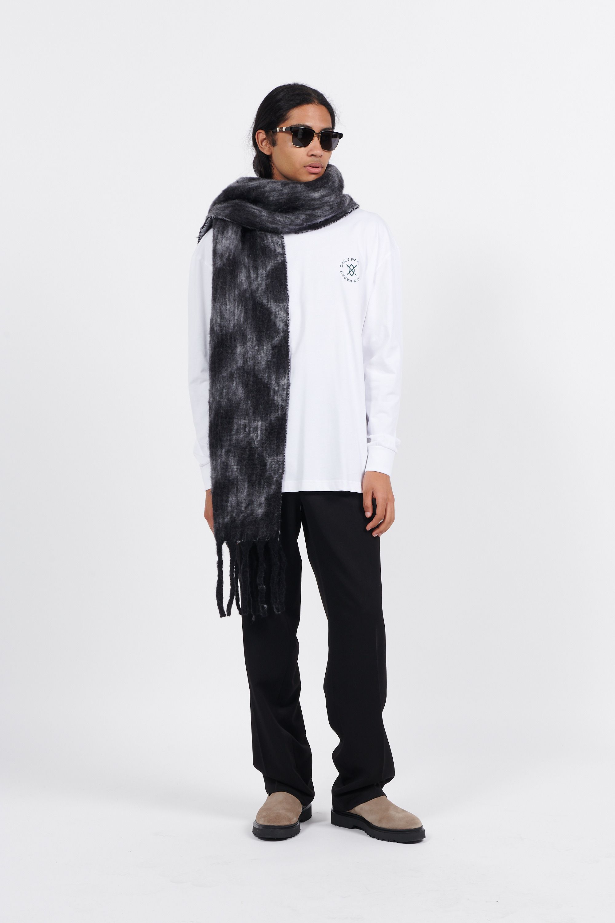 Daily Paper T-shirt circle ls t-shirt Blanc