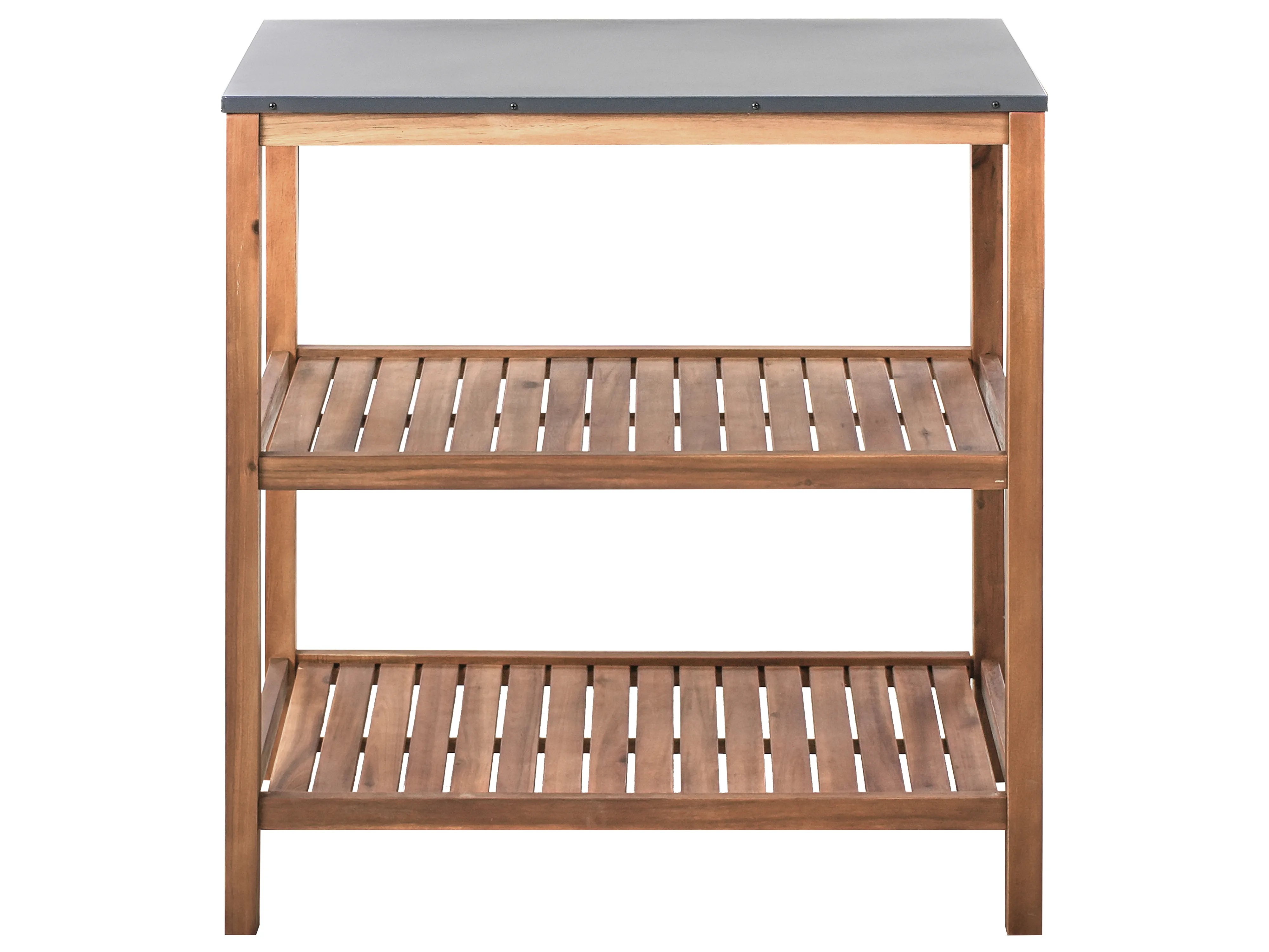 Tuin keukenset 3-delig met spoelbak BRUCOLI Acaciahout Bruin/zilver