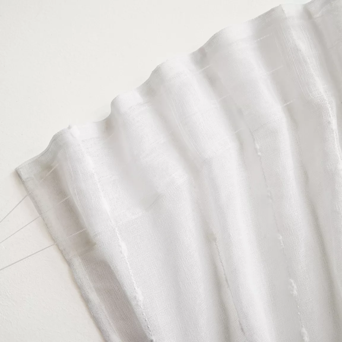 Voilage galon fronceur pompons (140 x 240 cm) Axel Blanc