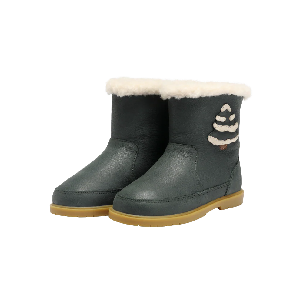 Trene Boots | Christmas Tree | Deep Green Leather