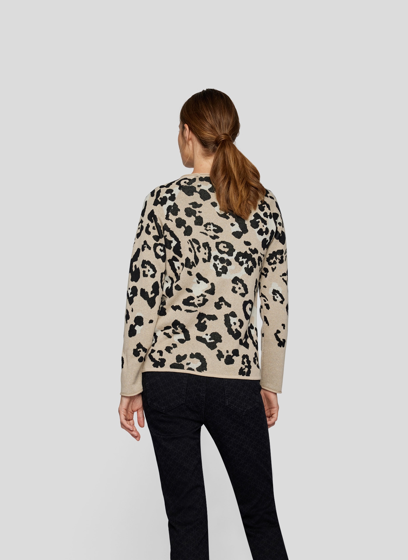 Rabe Strickpullover , mit Animal-Muster