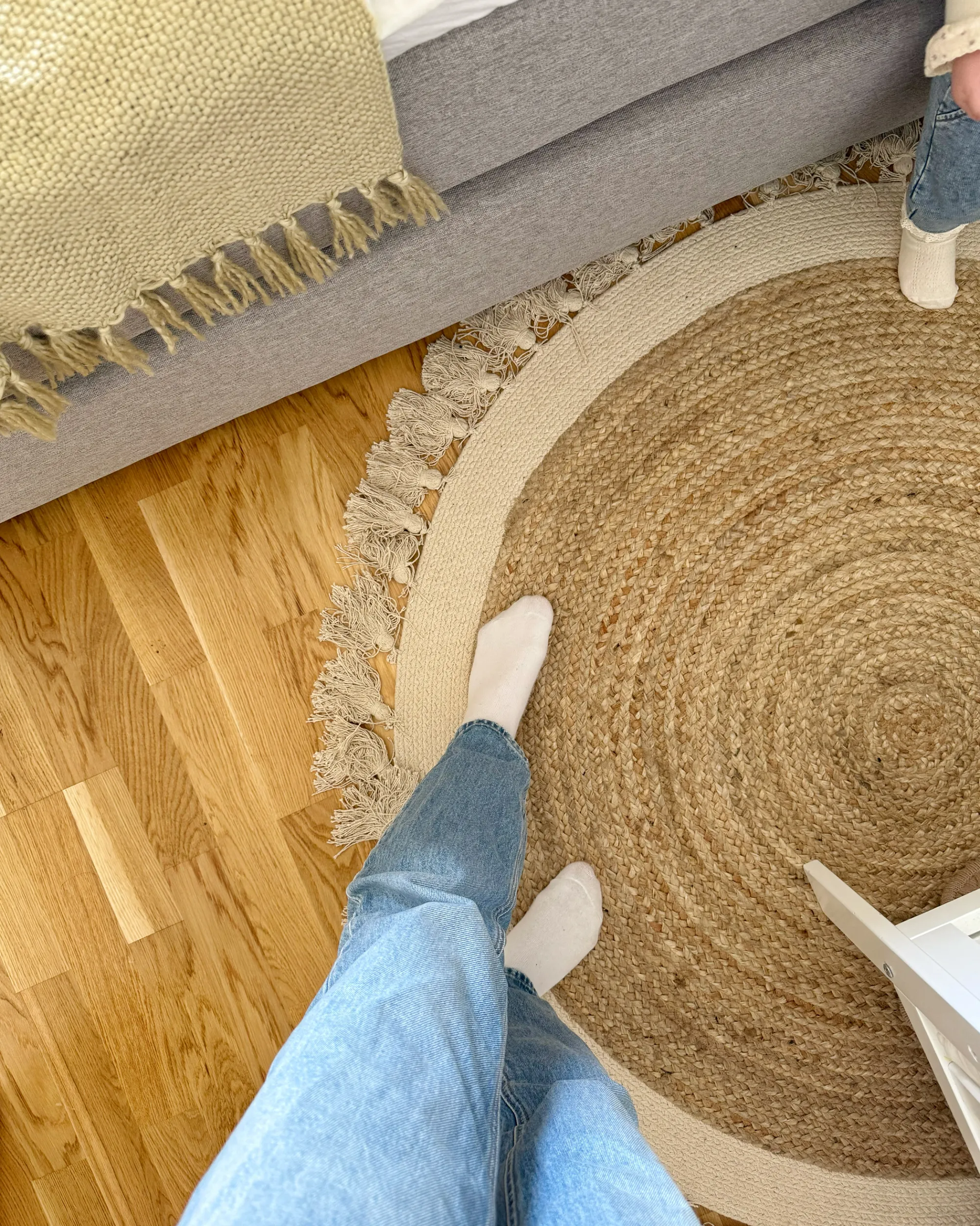 Vloerkleed SAMSUN Beige ø 120 cm Jute