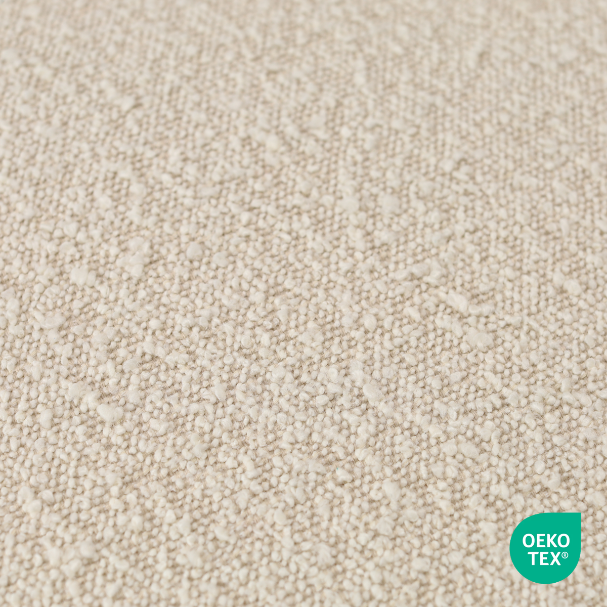 Eetkamerstoel Jasmijn bouclé beige - grijsbeige onderstel