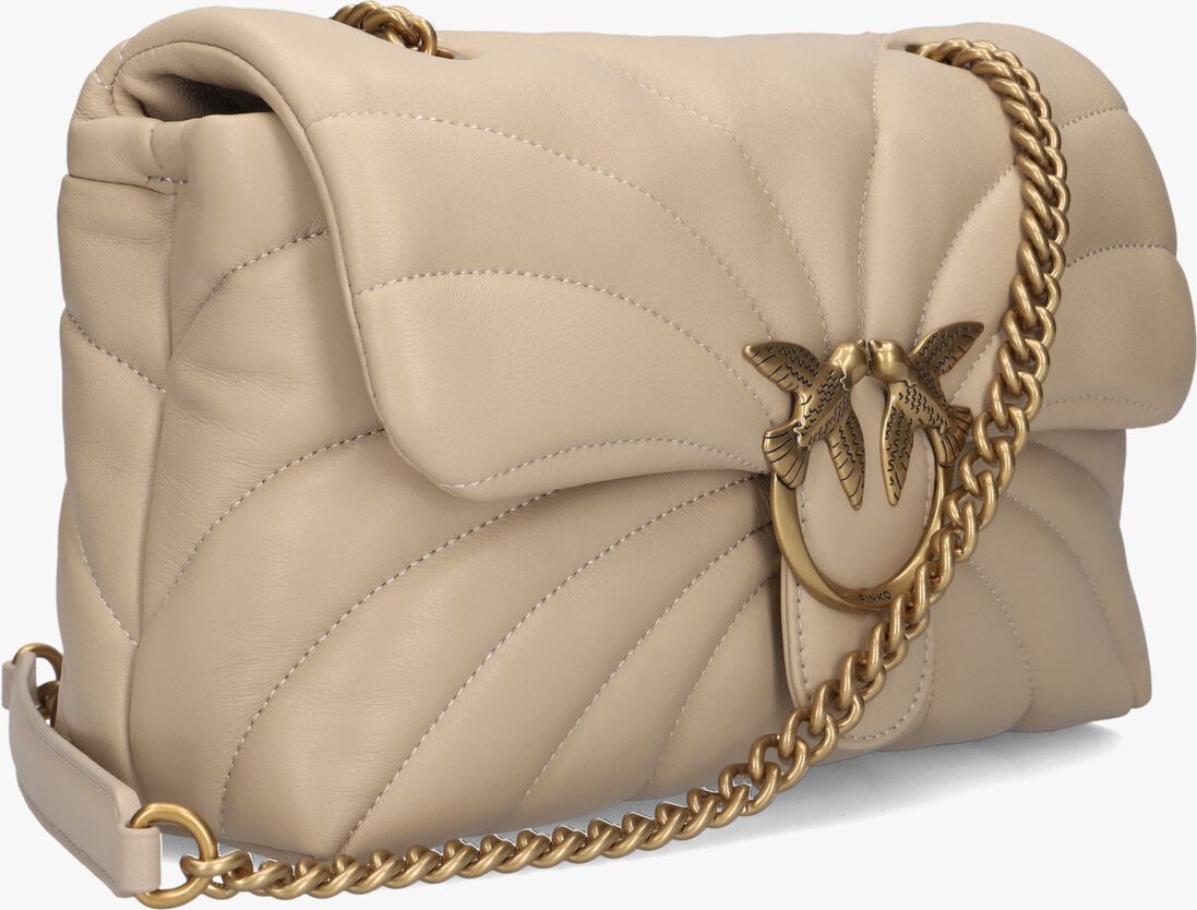 beige pinko schoudertas love puff classic