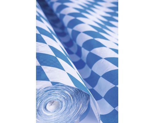 Papieren tafelkleed met Beiers ruitpatroon, 100 cm x 25 m