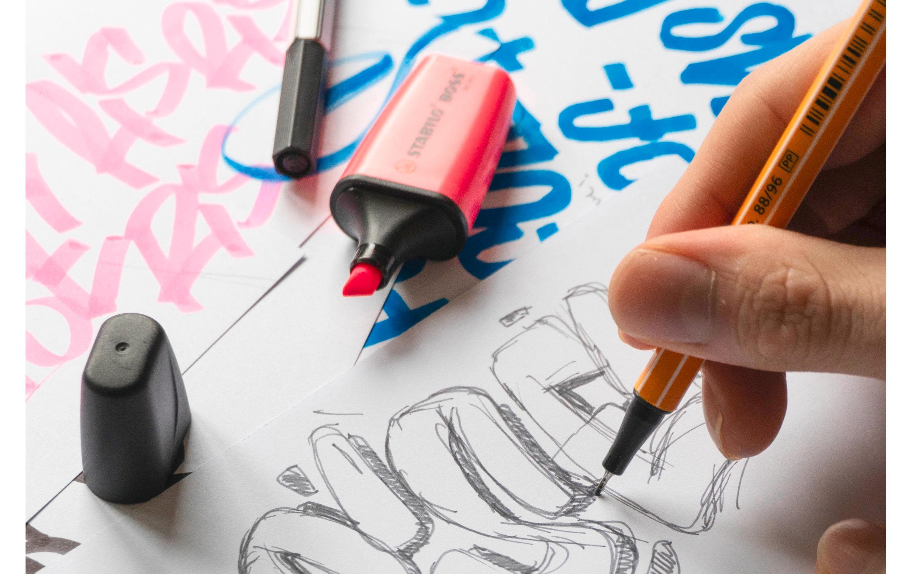 Textmarker Boss Mini Snooze PinkMarker für professionelles Arbeiten