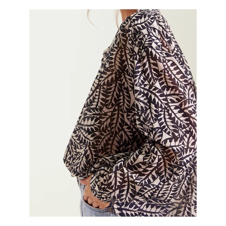 Sacrécoeur Blouse Ella Forest Voile de Coton | Noir