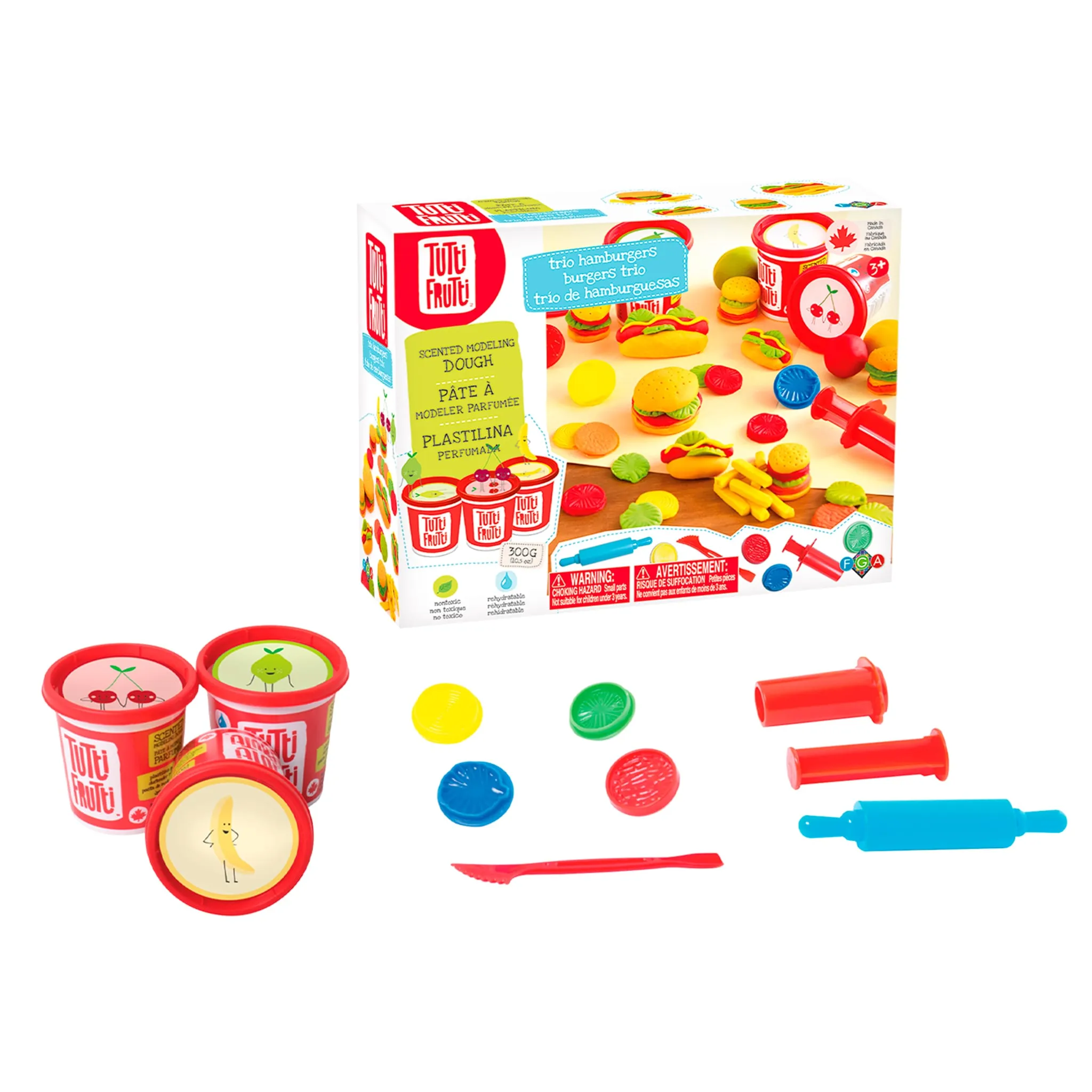 Tutti Frutti Trio Pâtes à Modeler - Hamburgers