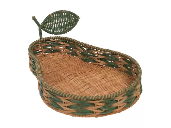 Plateau rotin poire