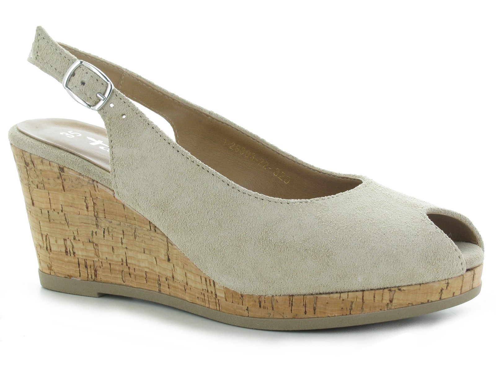 Tamaris-29303 Cuir Velours Beige