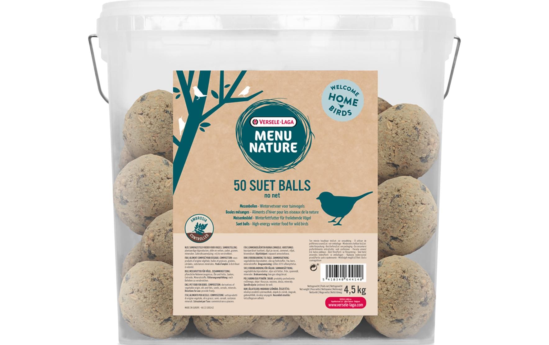 Wintervogelfutter Meisenknödel ohne Netz, 50 x 90 gMeisenknödel ohne Netz, Winterfettfutter für Gartenvögel