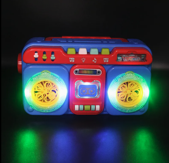 Seifenblasen Radio Outdoor Kinder Spielzeug Bubble Maker Maschine mit LED Beleuchtung   Sound Effekte (Batteriebetrieben) - Lila