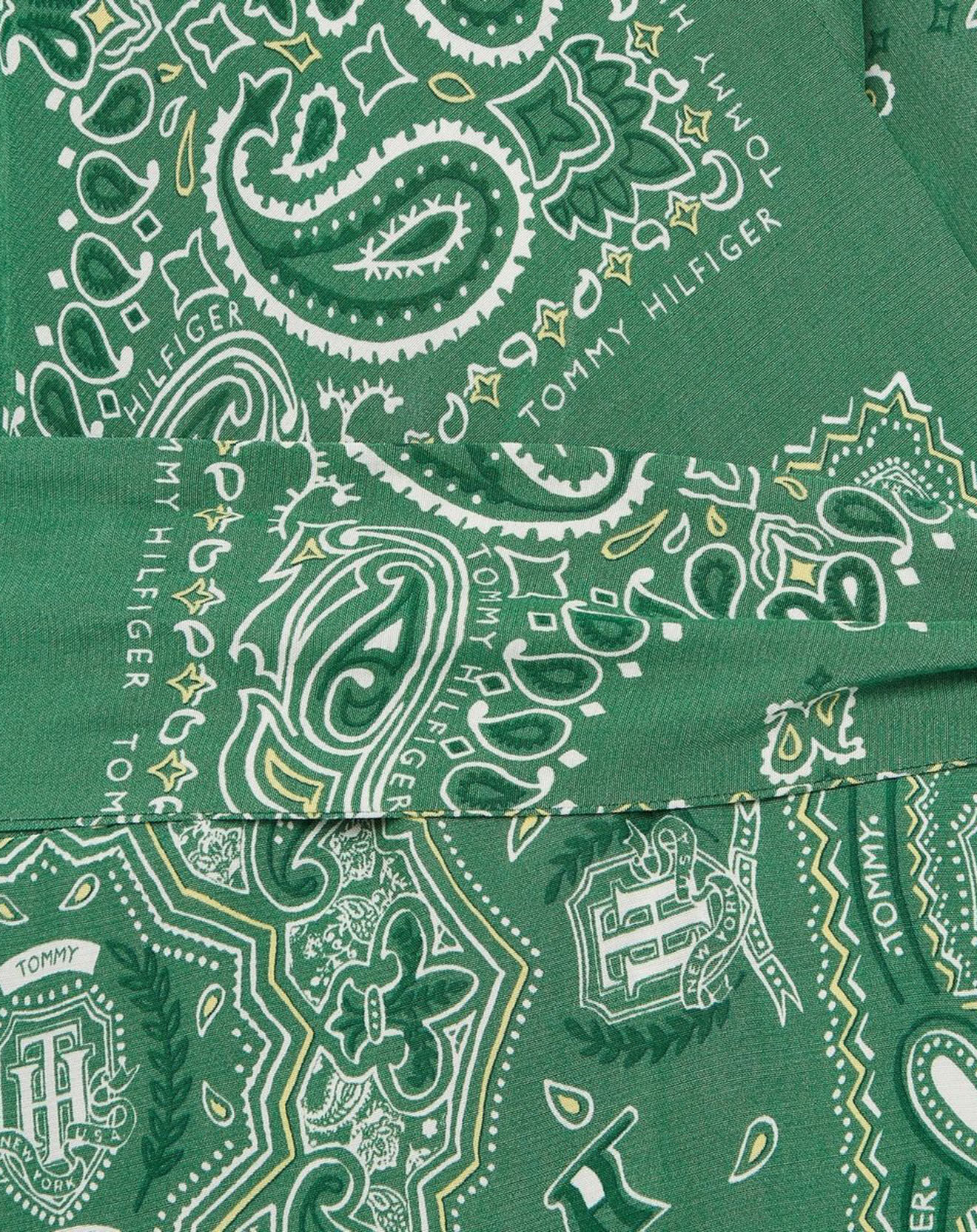 Tommy Hilfiger Robe midi imprimée bandana verte