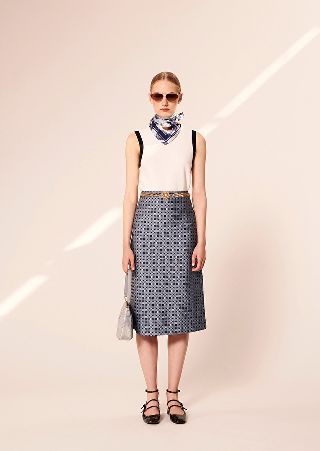 Jupe Joasbleue en jacquard