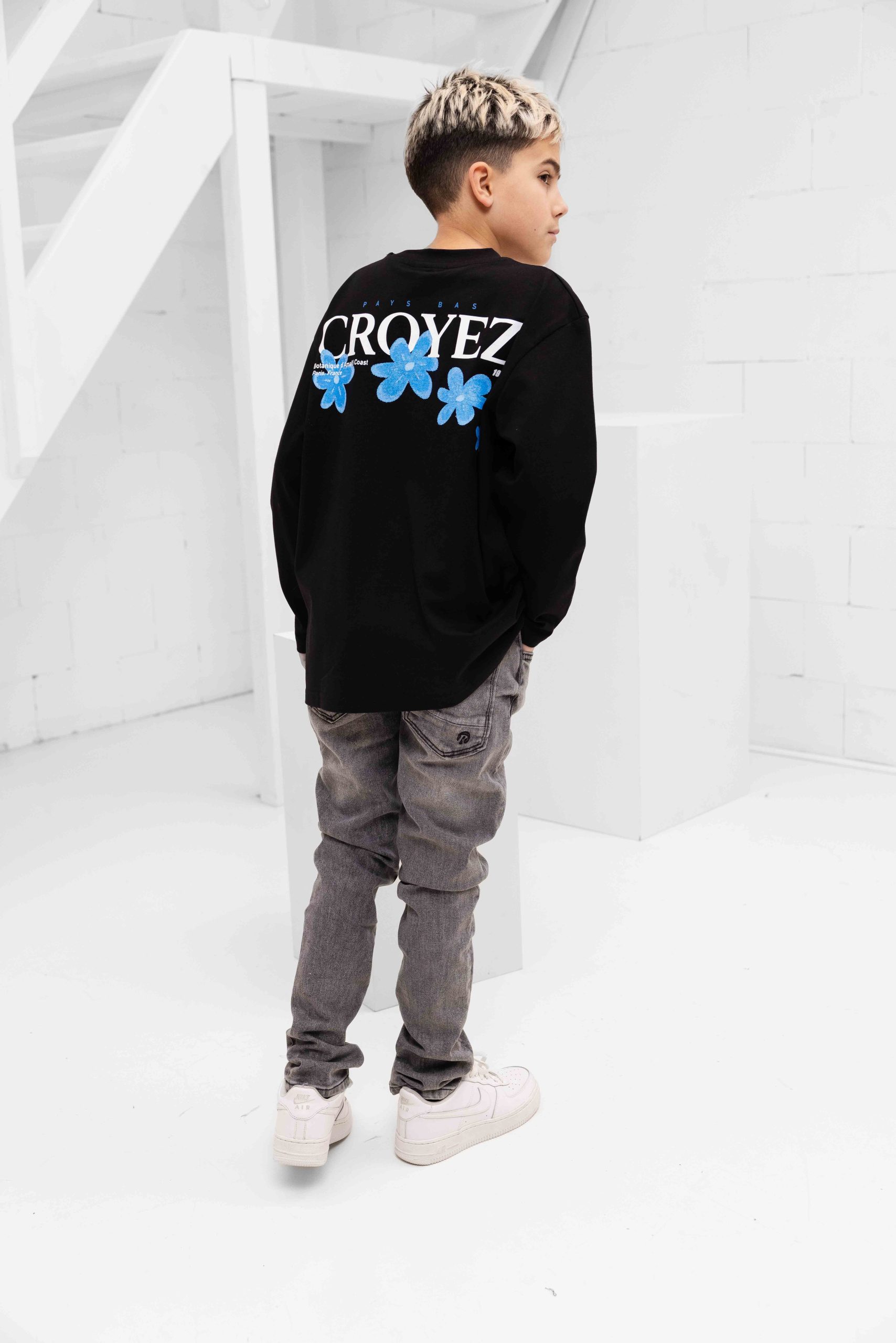 Croyez Mini Botanique Longsleeve Kids Zwart
