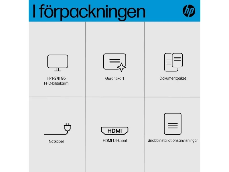 [OUTLET] - HP P27h G5 - P-Series - LED-skærm - 27
