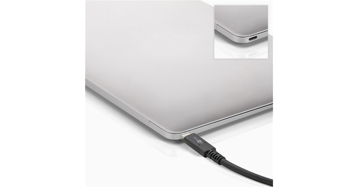 goobayUSB-C 4.0 Gen 3.2 kabel  (Zwart, 0,8 meter)