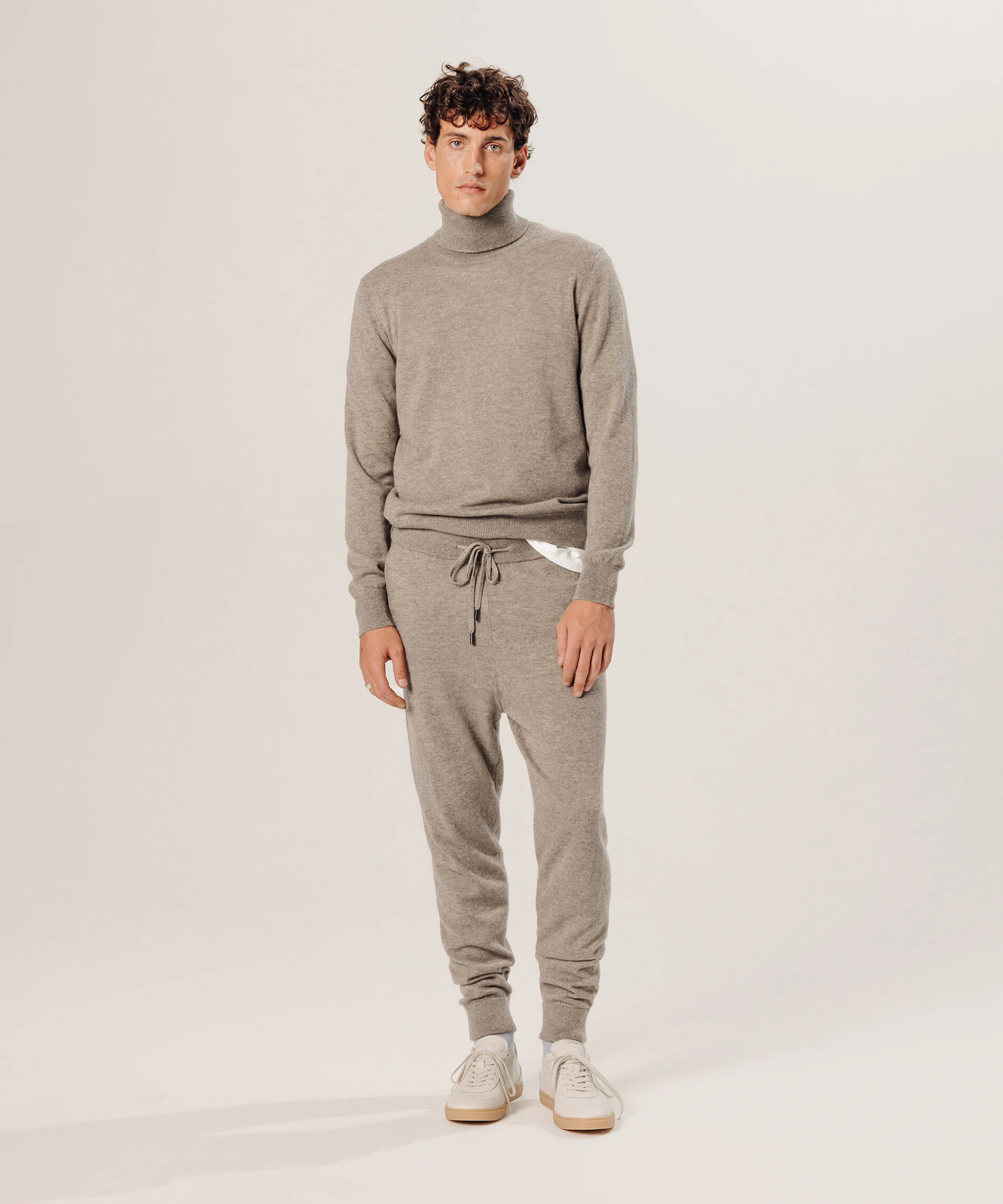 Pantalon jogging en cachemire | Beige