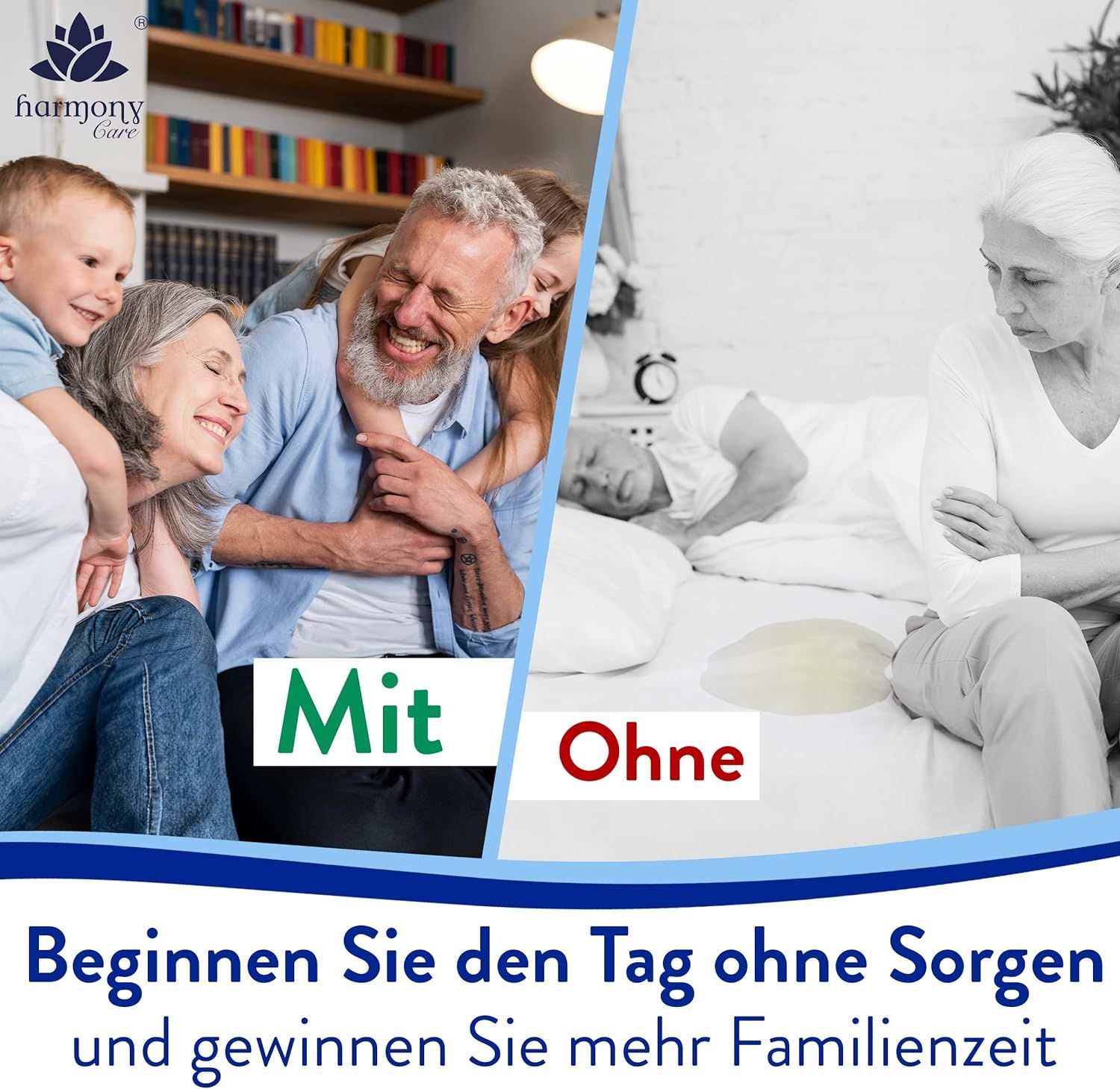 Harmony Care® rutschfeste Inkontinenz Bettunterlage einweg