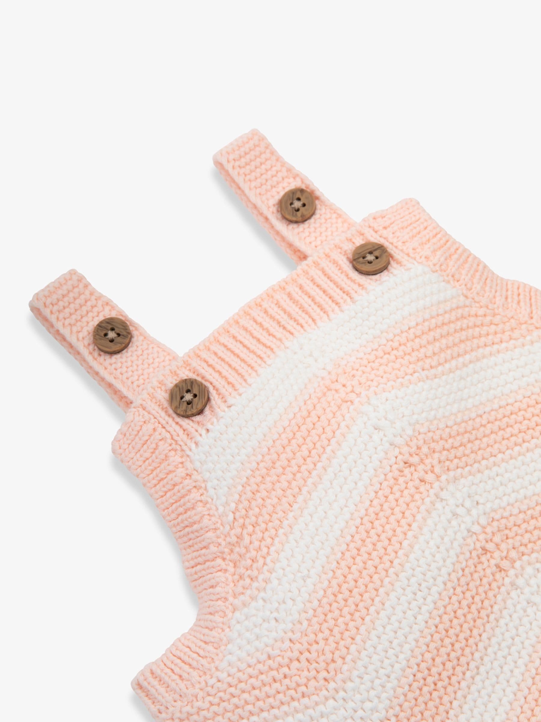 Roze - The Little Tailor Baby Chevron Design Knitted 100% Cotton Romper
