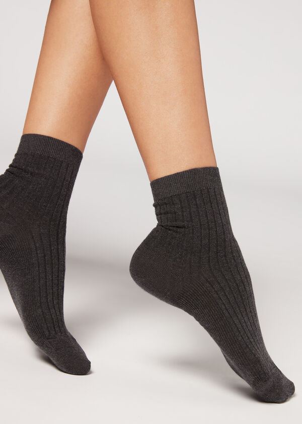 Meias curtas com cashmere