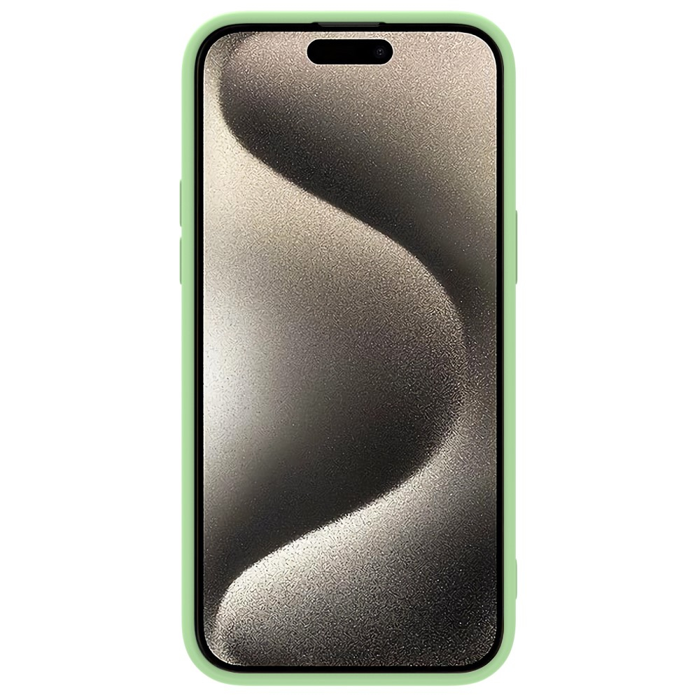 iPhone 15 Pro Max MagSafe Silikon Schutz Hülle Cam-Slider Kameraschutz - Mintgrün