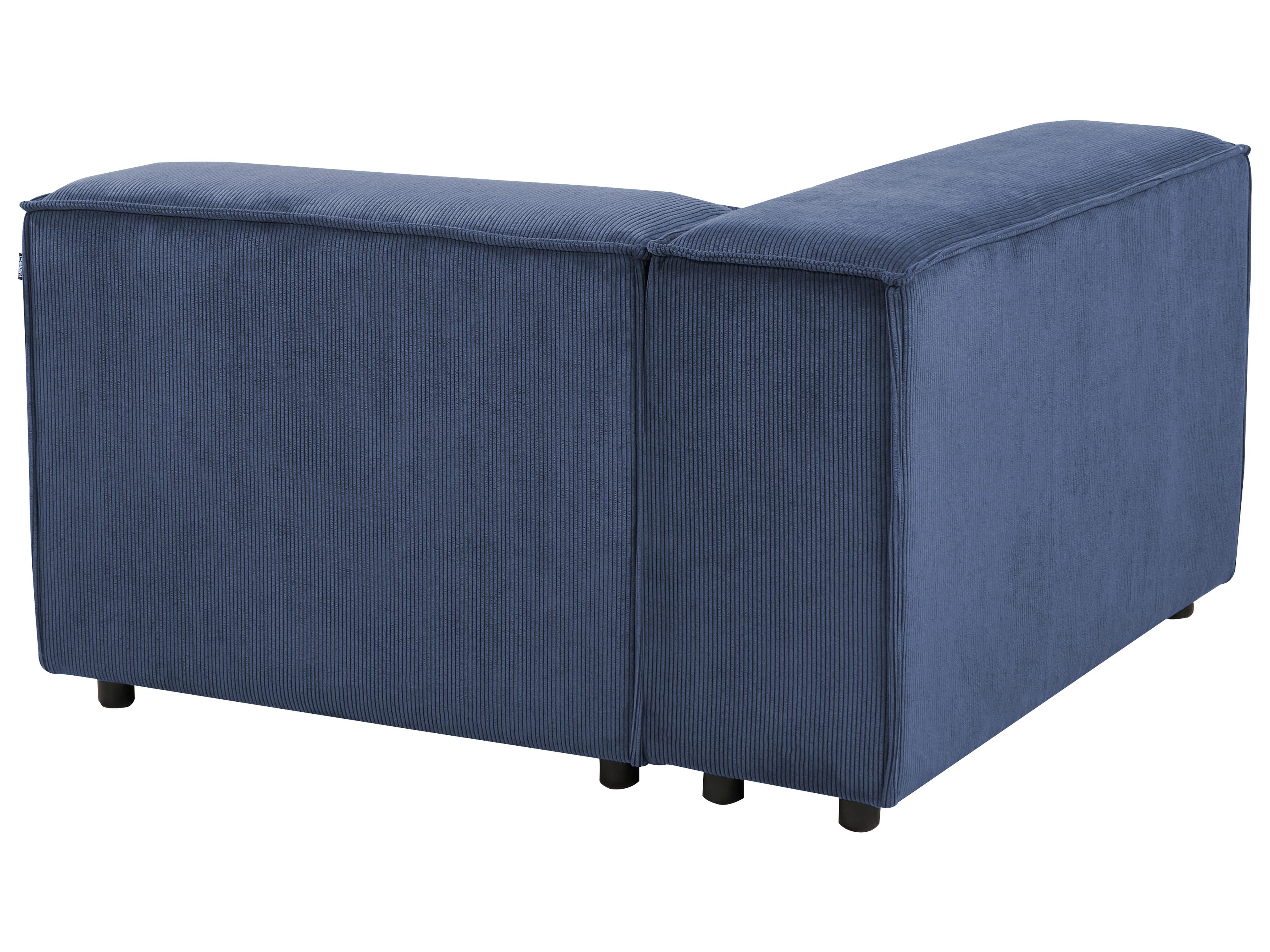 Modulaire hoekbank 5-zits ARDAL Corduroy Donkerblauw rechtszijdig