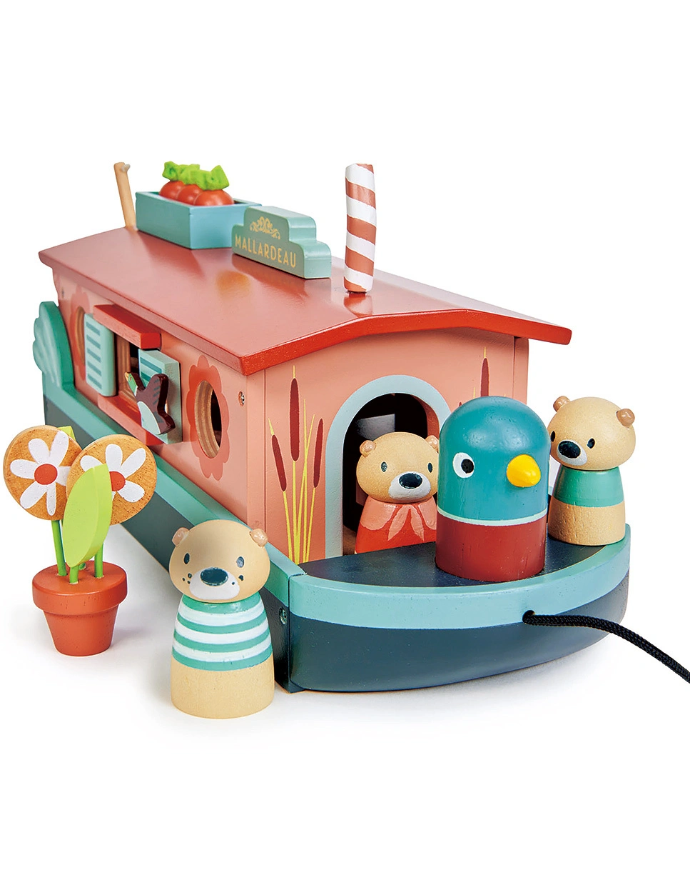 Spielfiguren-Set HAUSBOOT aus Holz