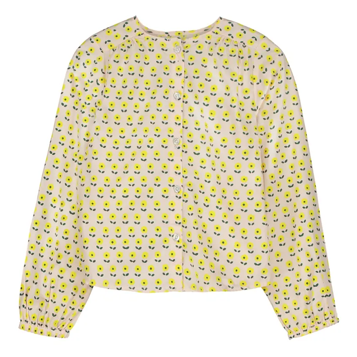 Holi & Love Blouse Sasha Fleurs Coton Bio | Rose pêche