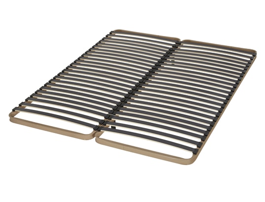 EBAC - Sommier 2 x 80 x 200 Cadre à lattes 224 en 80+80x200cm + 6 pieds
