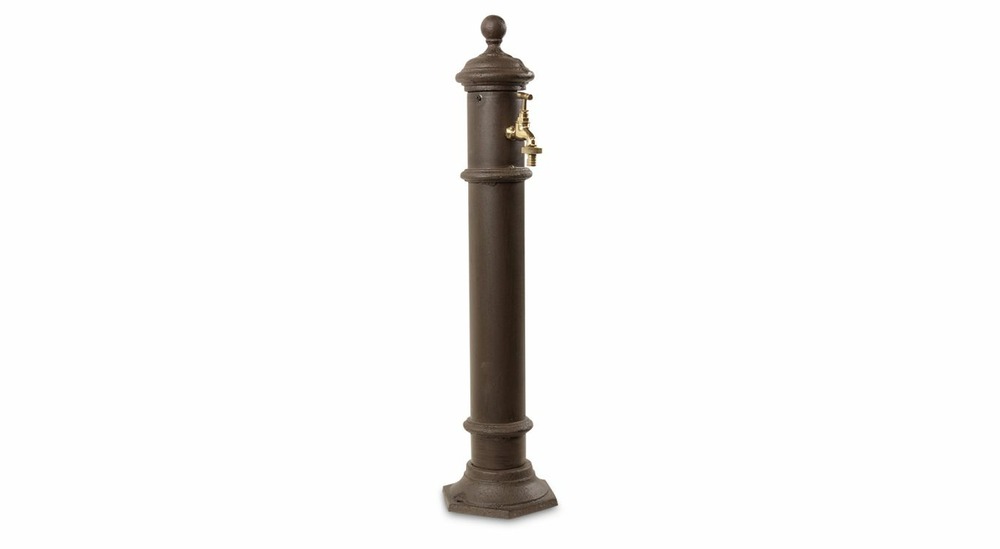 Fontaine de jardin métal marron 17x19x73cm