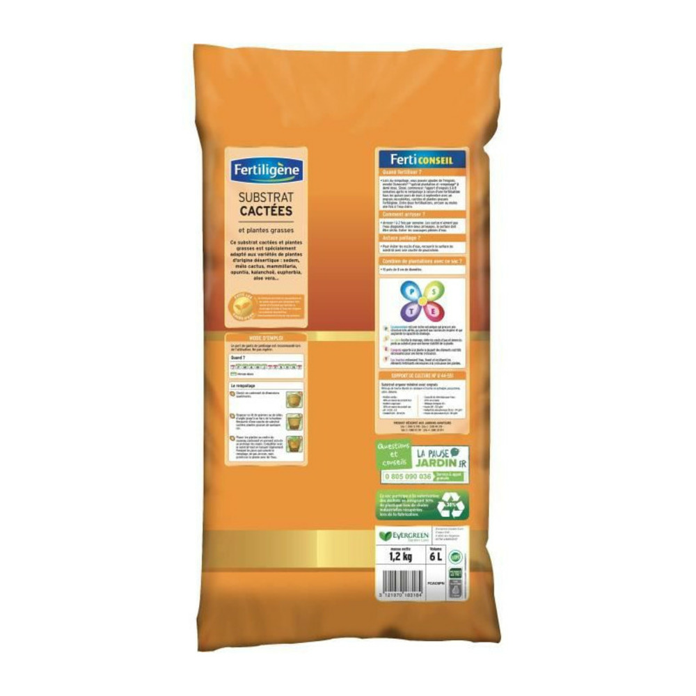 Fertiligene - terreau cactées 6l