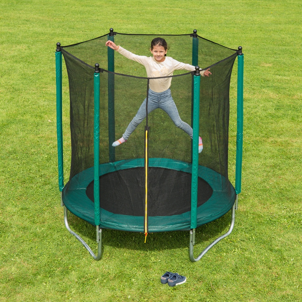 1,8 m großes Trampolin mit Sicherheitsnetz
