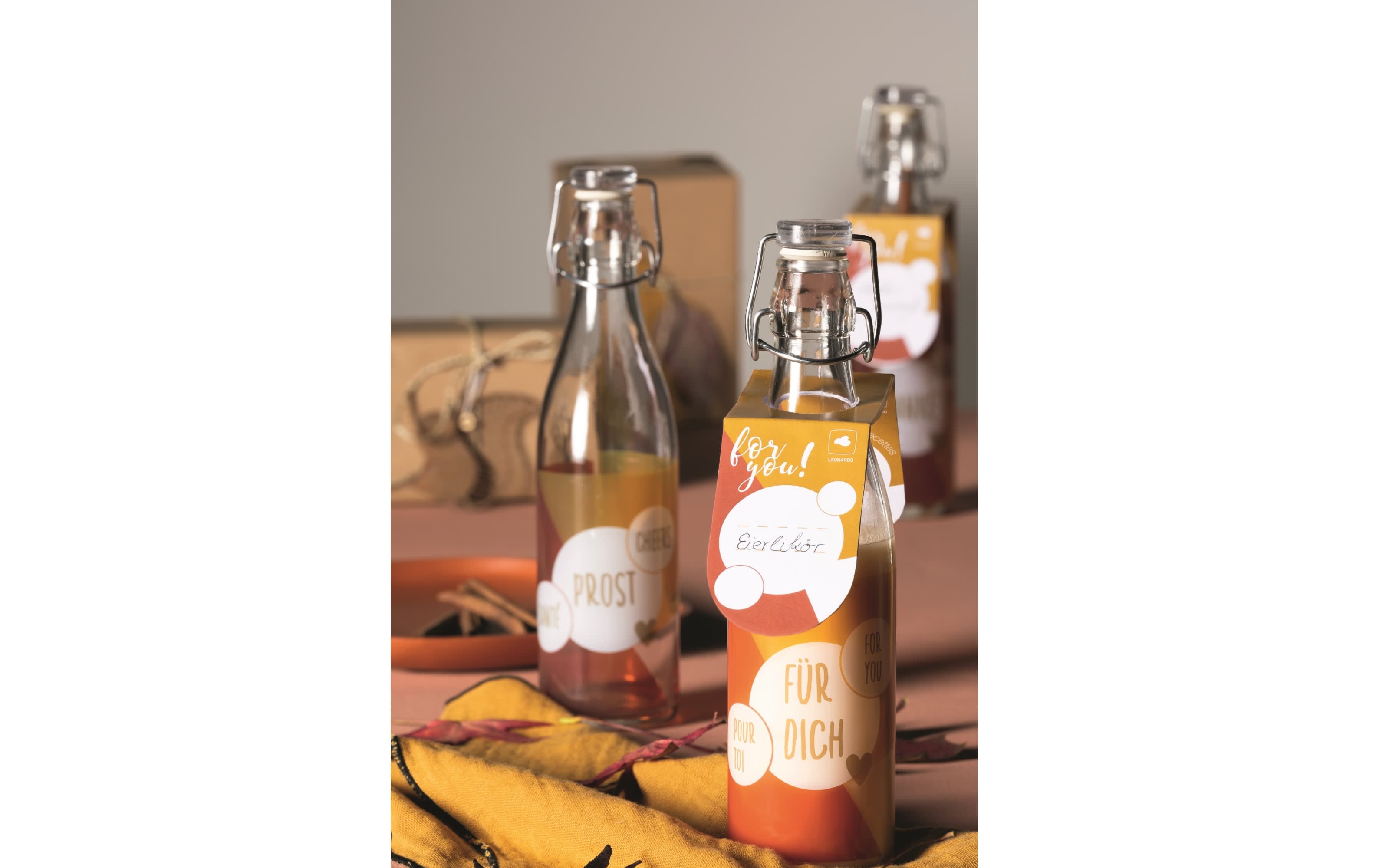 Likörflasche, Schriftzug Cheers, 500 ml