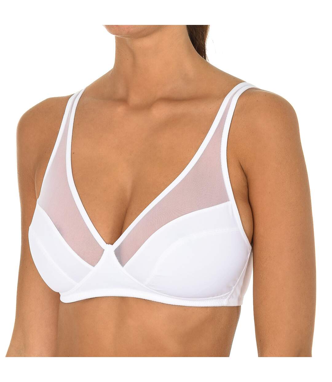 Non-wired bra with elastic sides 04974 woman