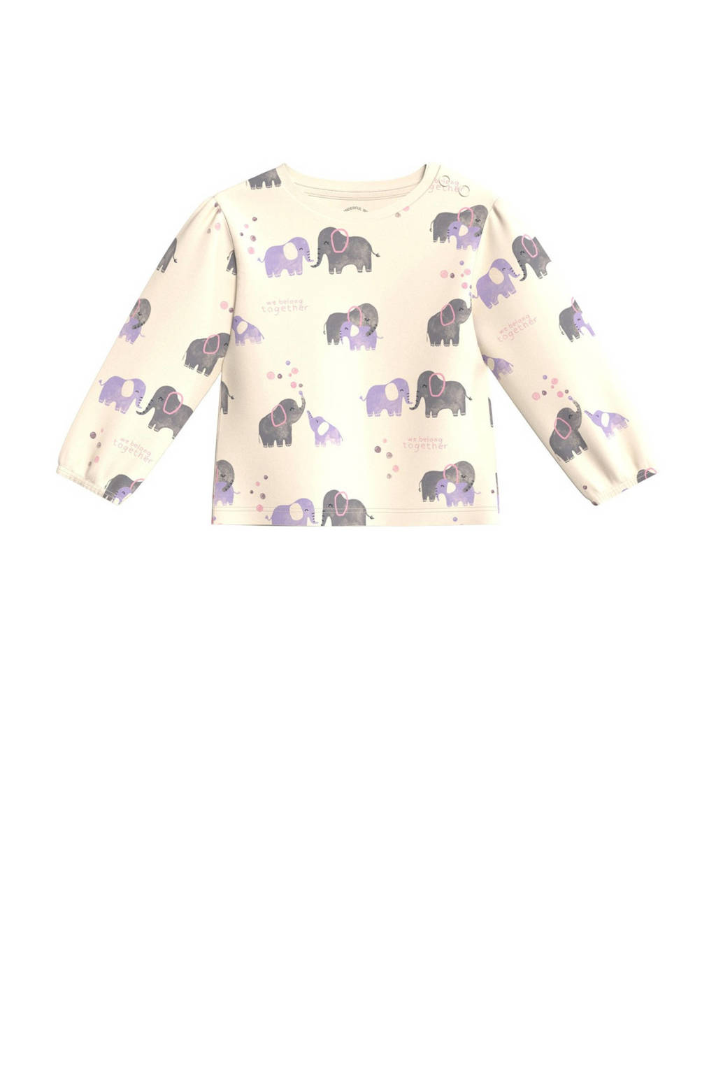 s.Oliver baby longsleeve met all over print ecru/multicolor