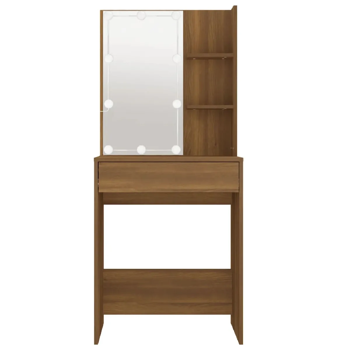 Coiffeuse VIDAXL LED - Chêne Marron
