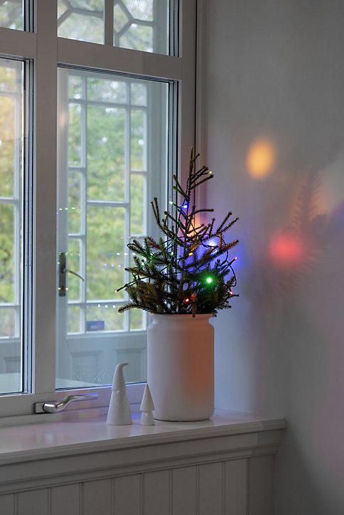 Guirlande lumineuse 20 LED interieur avec interrupteur cable vert