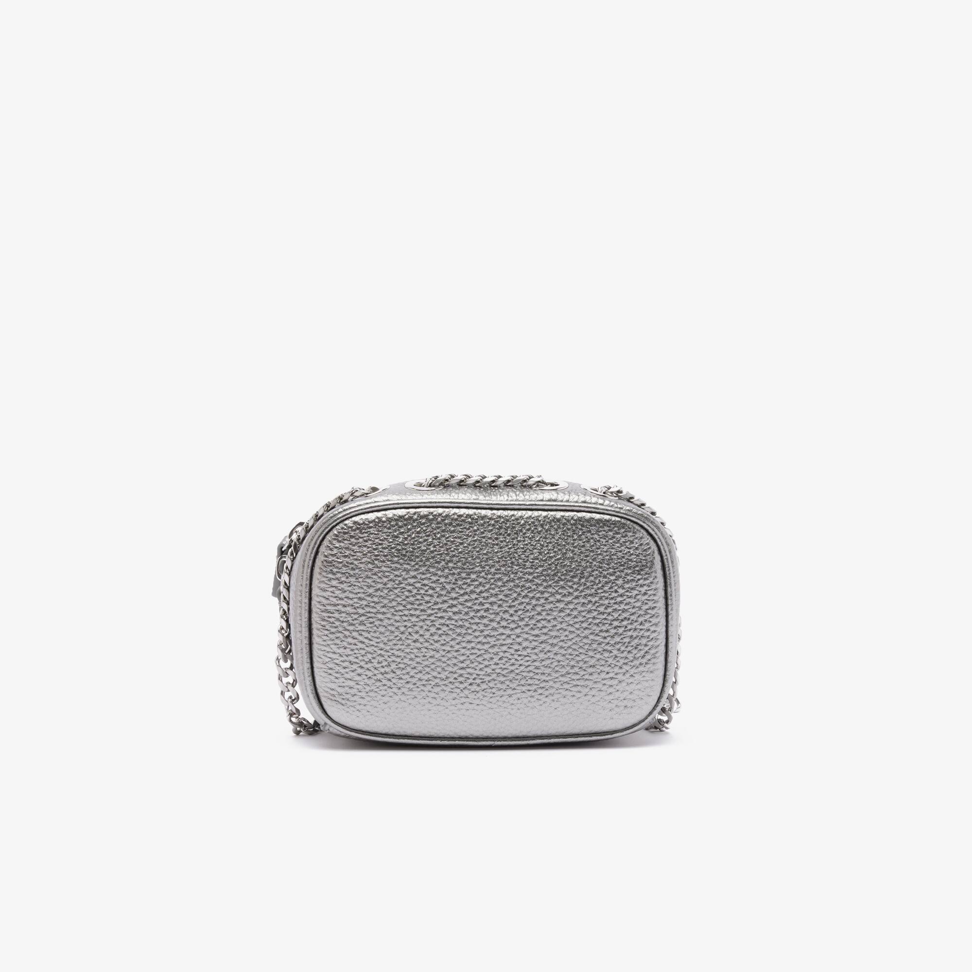 Damen LACOSTE Top Schultertasche aus genarbtem Leder Crossbody Taschen - Grau - Lacoste - Damen