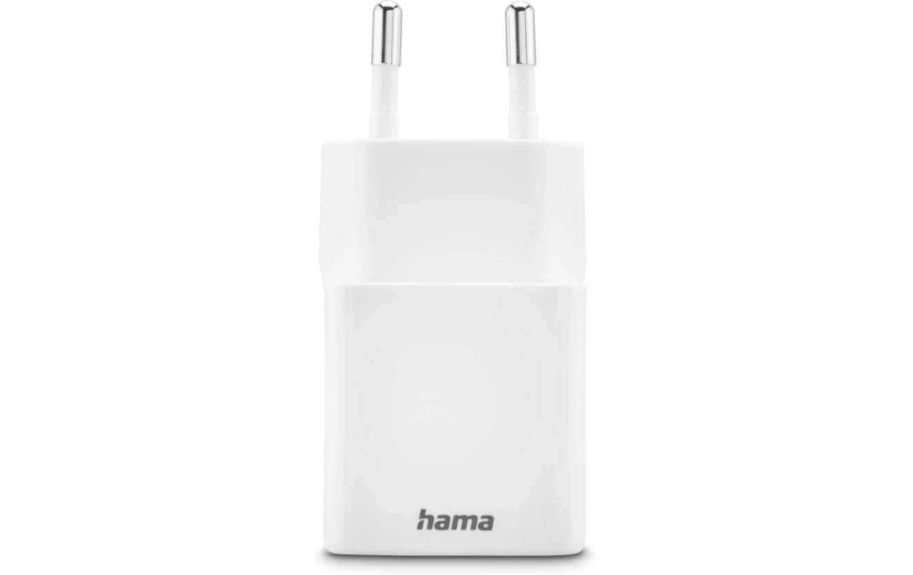 USB-Wandladegerät Gan charger USB-A USB-C 30 W WeissSchnellladegerät mit 1x USB-C und 1x USB-A