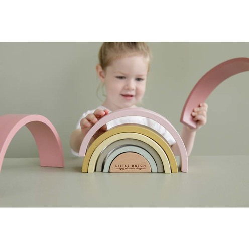 Arc en Ciel en bois Rose - LITTLE DUTCH
