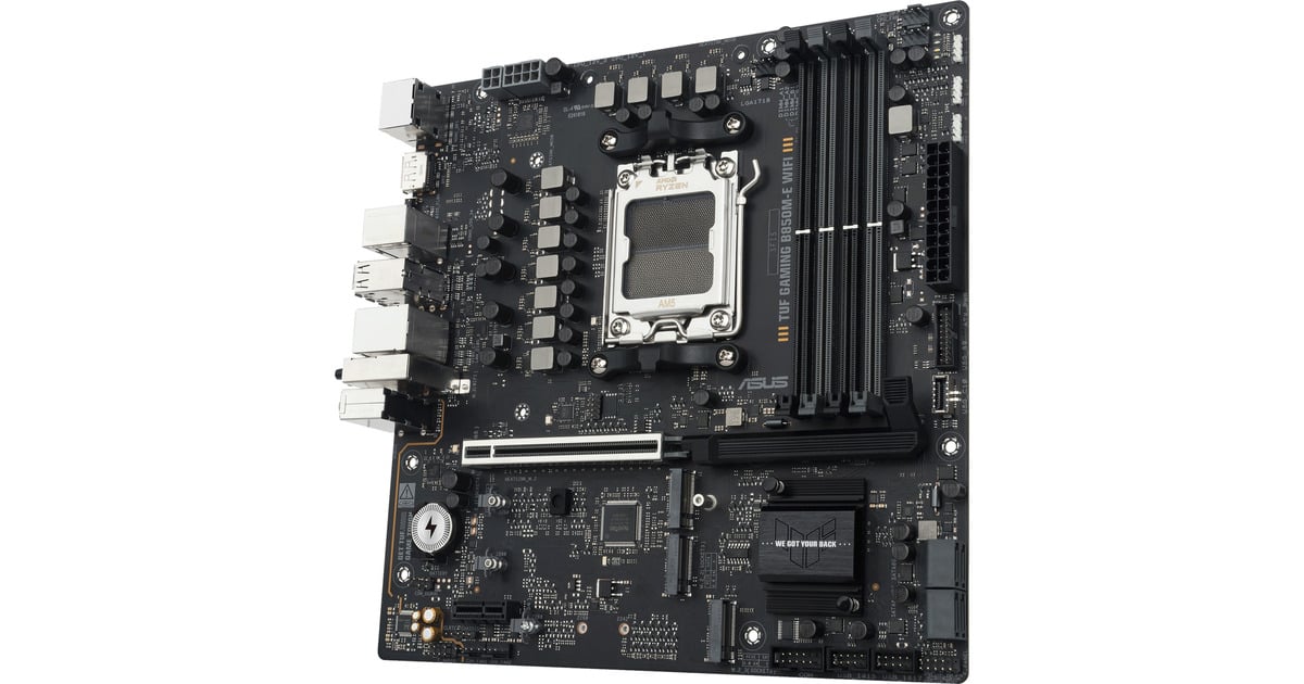 ASUSTUF Gaming B850M-E WIFI socket AM5 moederbord  (2.5 GbE-LAN, Wi-Fi 6E, BT, Sound, µATX)