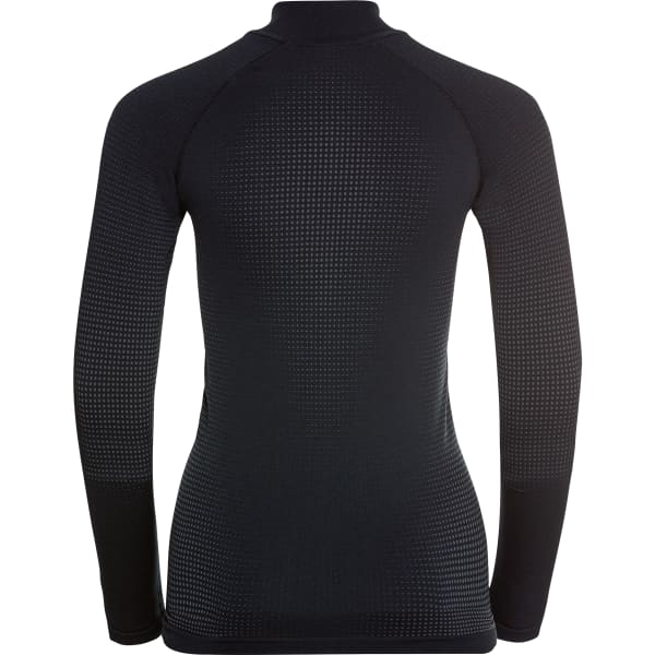 T-shirt thermique ODLO TURTLE NECK LF 1/2 ZIP PERFORMANCE WARM BLACK/NEW ODLO GRAPHITE GREY