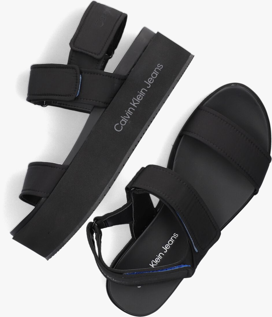 CALVIN KLEIN zwarte calvin klein sandalen flatform sandal softny