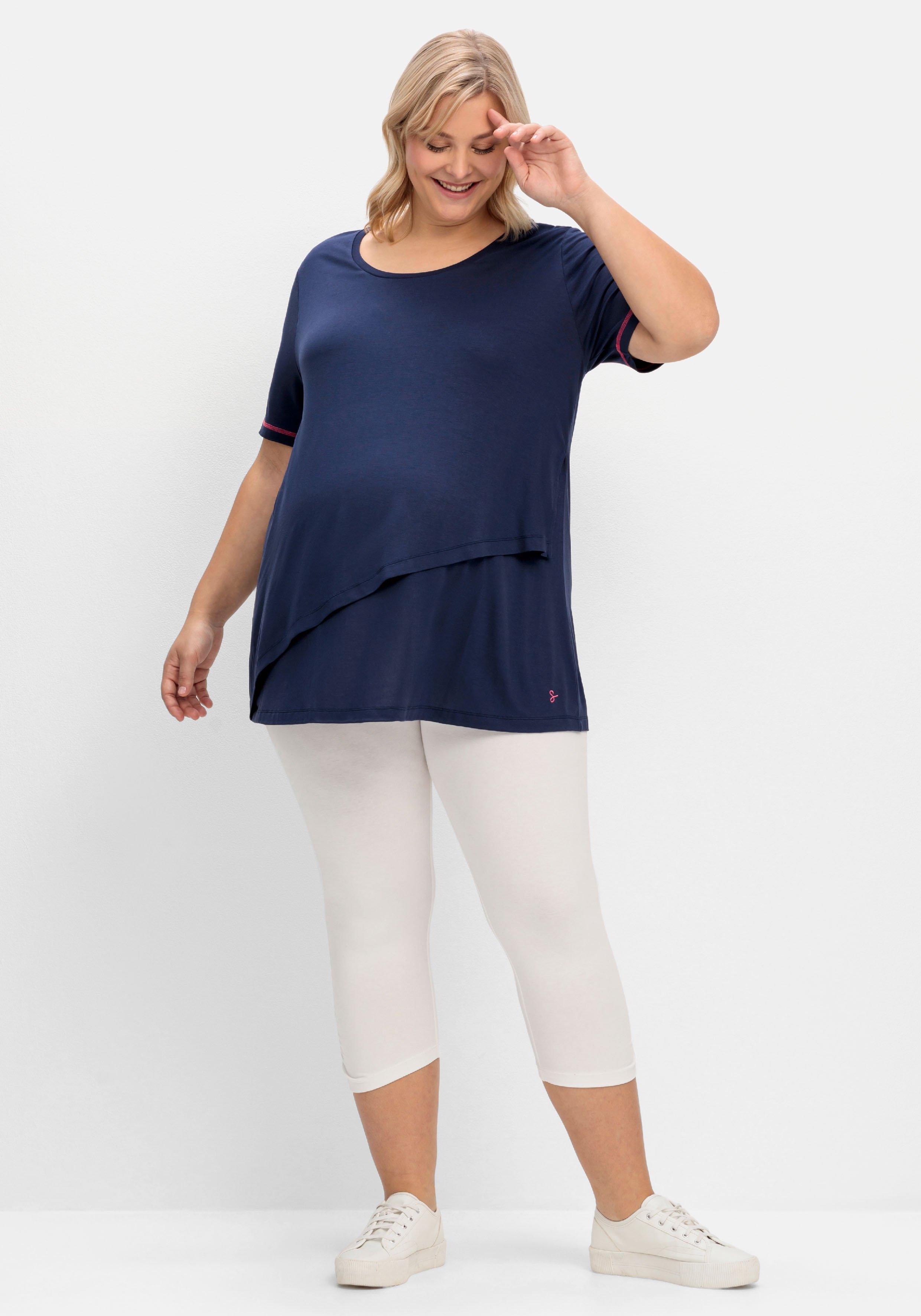 Stillshirt in Layer-Optik, mit Kontrastdetails